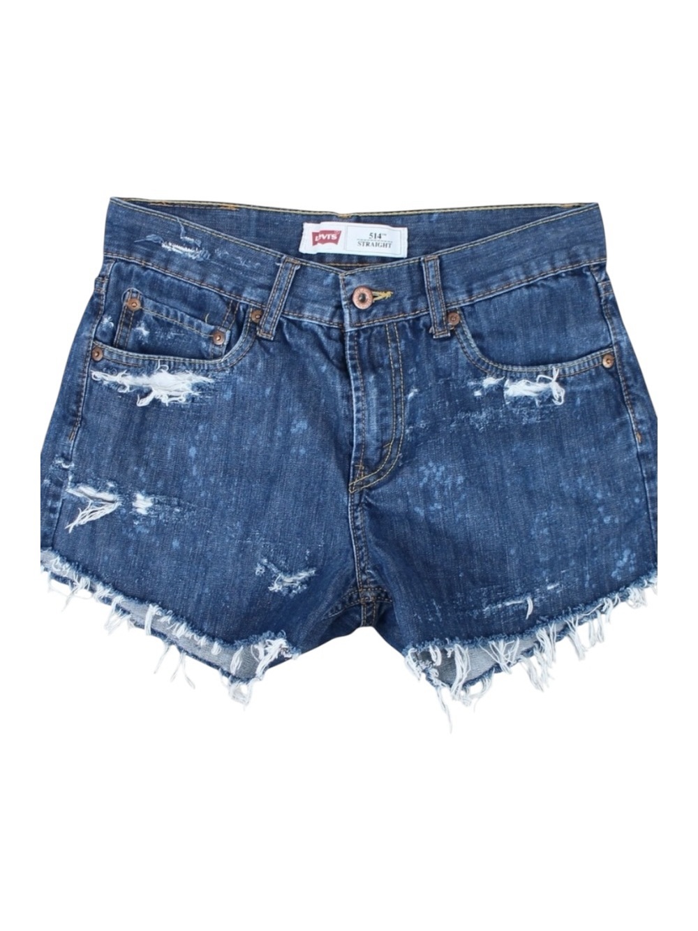 Levi's 514 Men's Distressed Cut Off Denim Shorts Blue Size‎ 29 Frayed Hem
